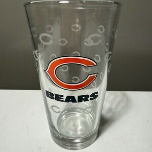 NFL Bears Orange and Black Pint Glass NWT